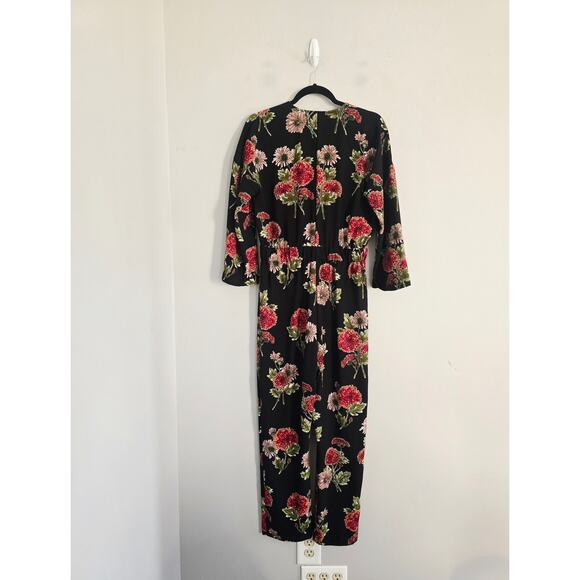 Zara Black Floral Pants Romper S - Picture 7 of 7